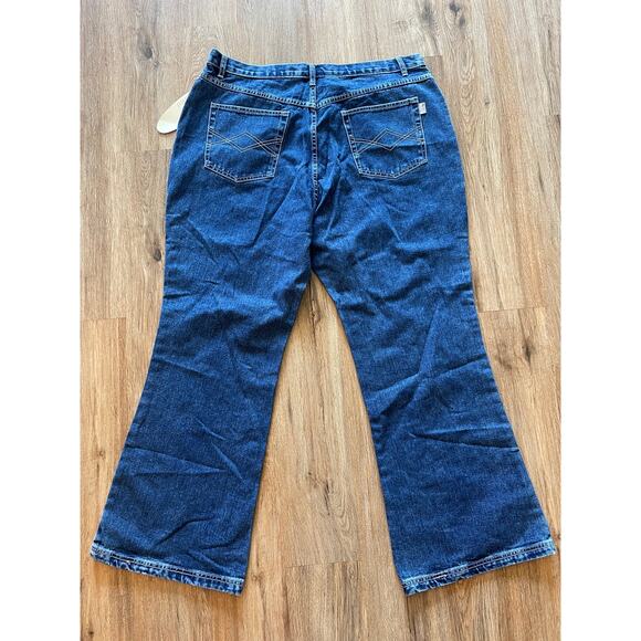 REVOLT High Rise Bootcut Jeans With Red Stripe Size 22 Vintage - Picture 6 of 6